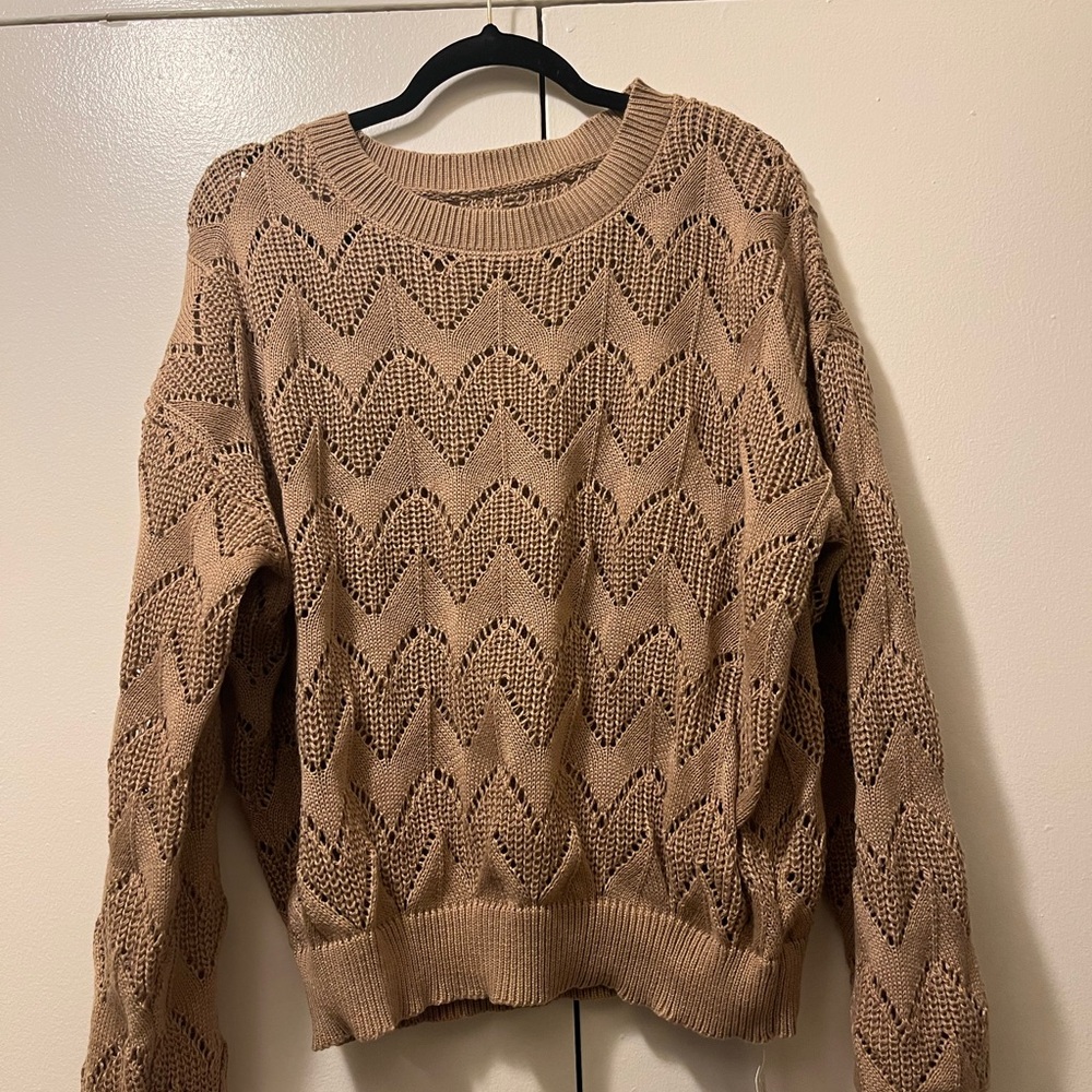 Cozy Tan Knit Sweater
